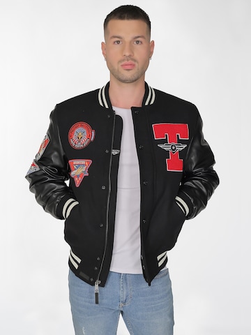 TOP GUN Übergangsjacke ' TG22015 ' in Schwarz: Vorderseite