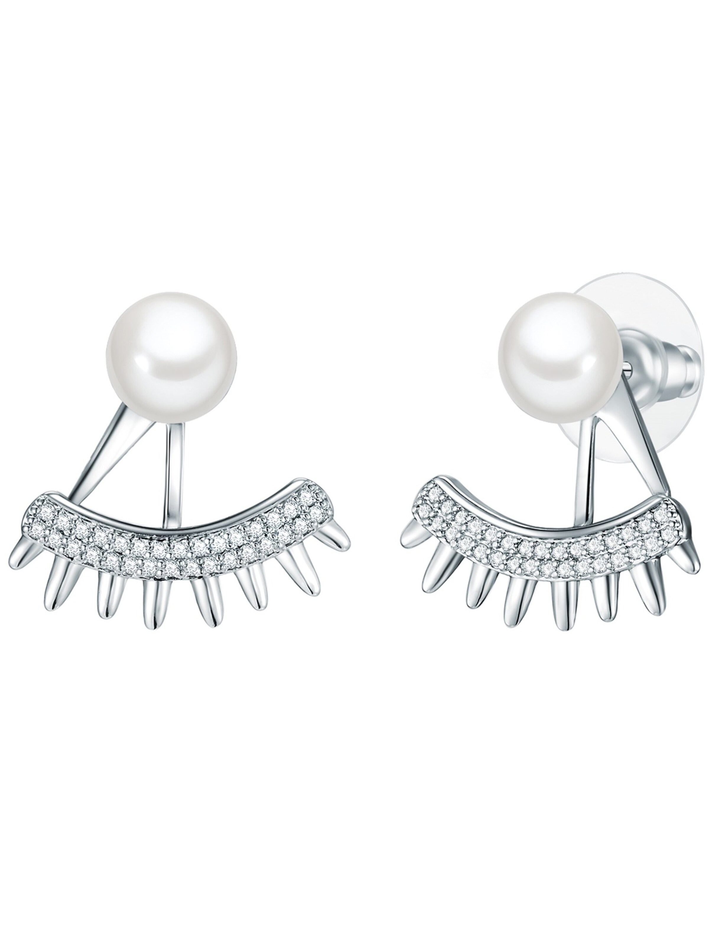 Lulu & Jane Ohrringe in Silber: Vorderseite