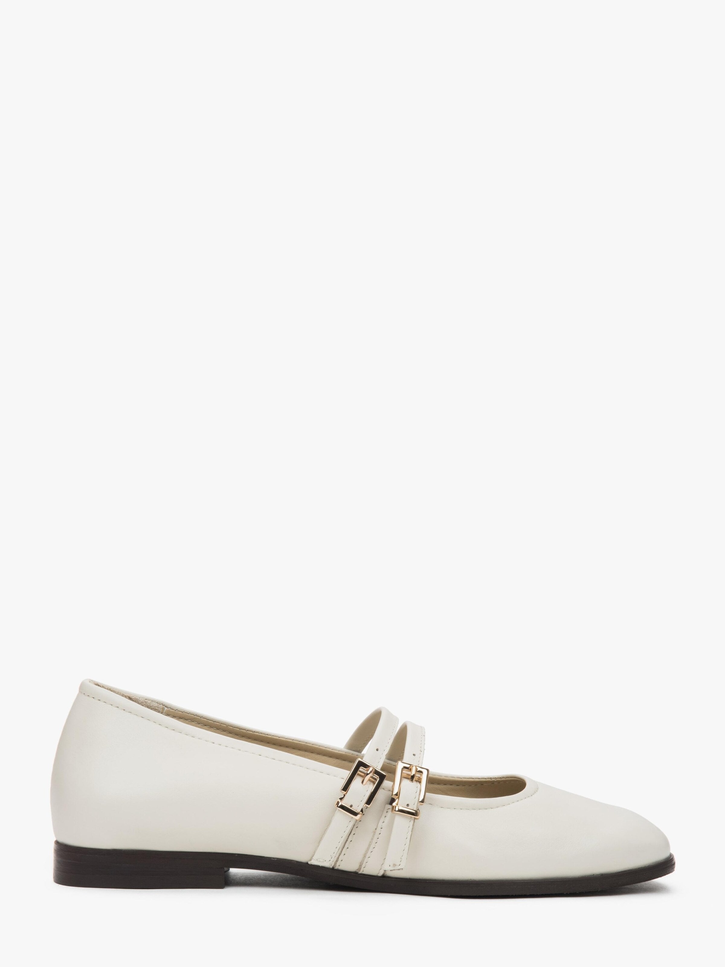 Estro Ballet Flats with Strap '09-28781' in Beige: front
