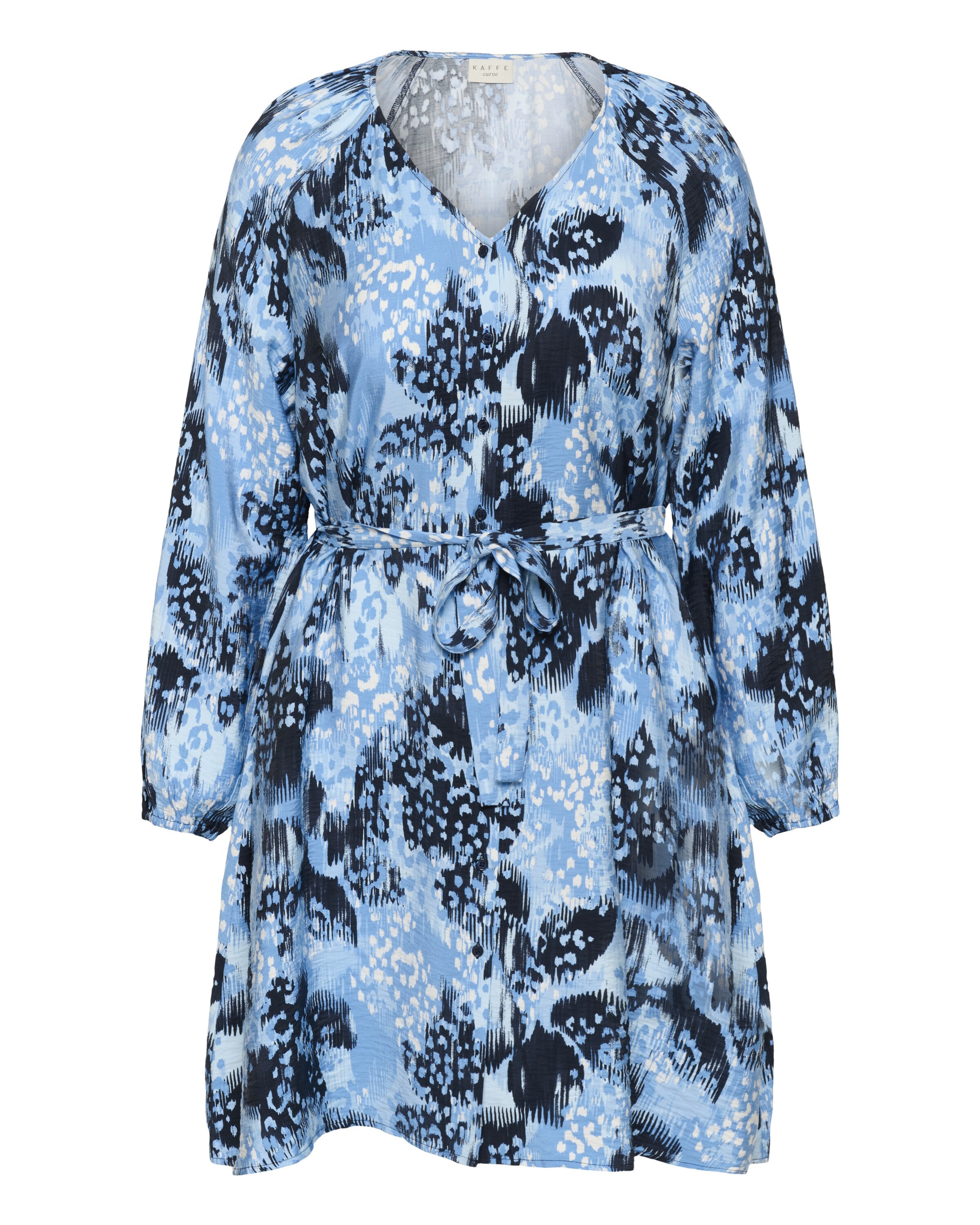 Robe KAFFE CURVE en bleu : devant