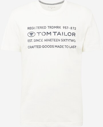 balts TOM TAILOR T-Krekls: no priekšpuses