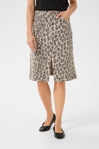 Cream Nederdel 'Leona' i brun: forside