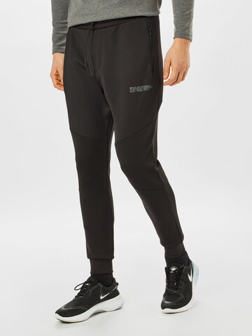 BURTON MENSWEAR LONDON Tapered Trousers 'SCUBA' in Black: front