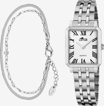 Montre à affichage analogique Lotus en blanc : devant