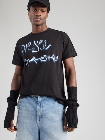 DIESEL Shirt 'T-NORM-V8' in Zwart: voorkant