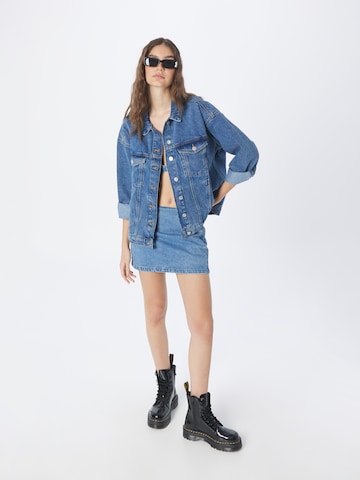 Monki Between-season jacket in Blue