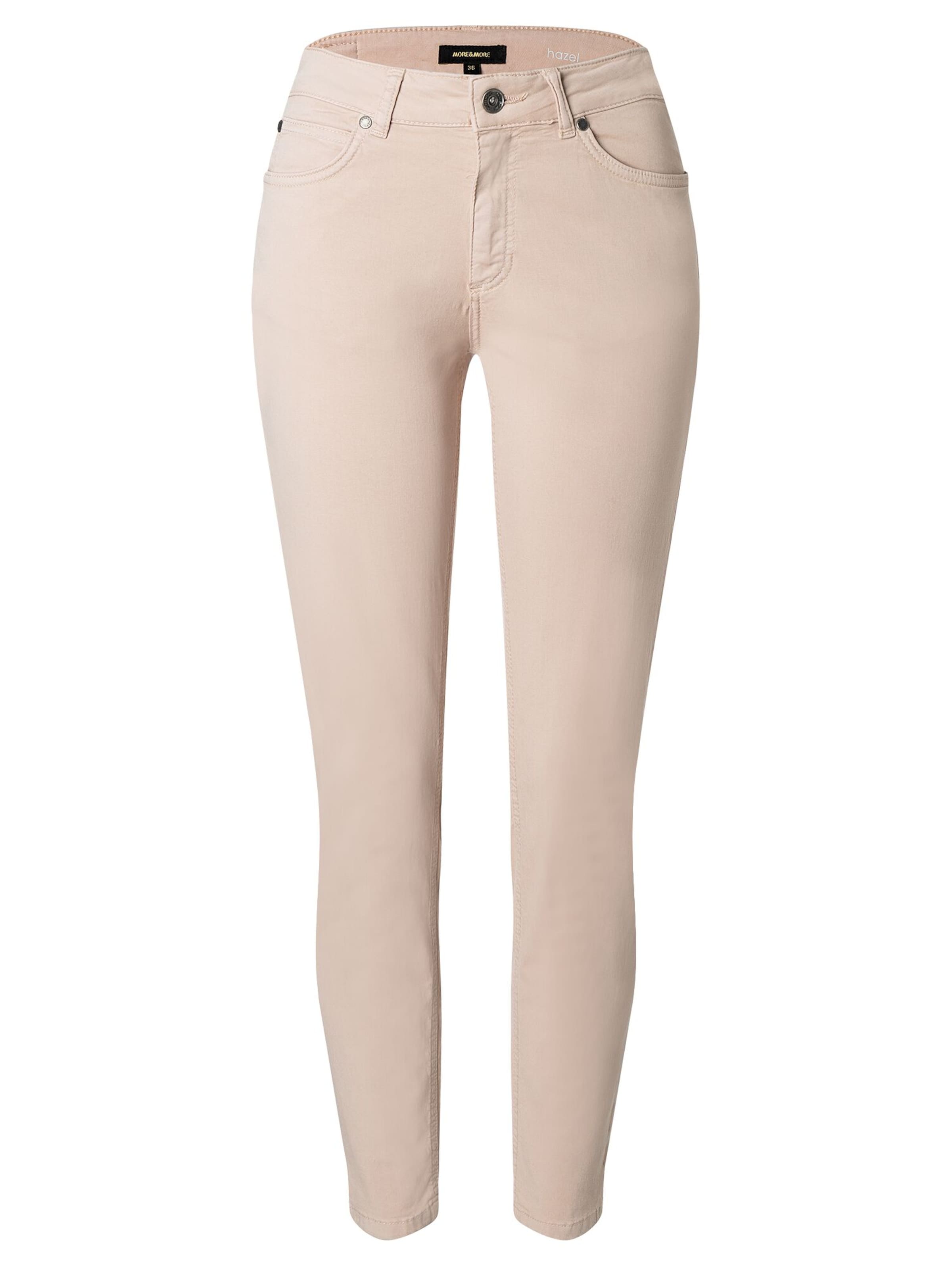 MORE & MORE Úzky strih Džínsy - Béžová: predná strana