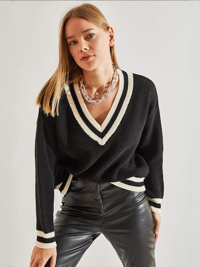 Bianco Lucci Pull-over 'Pullover' en S-M en mélange de couleurs, Vue avec produit