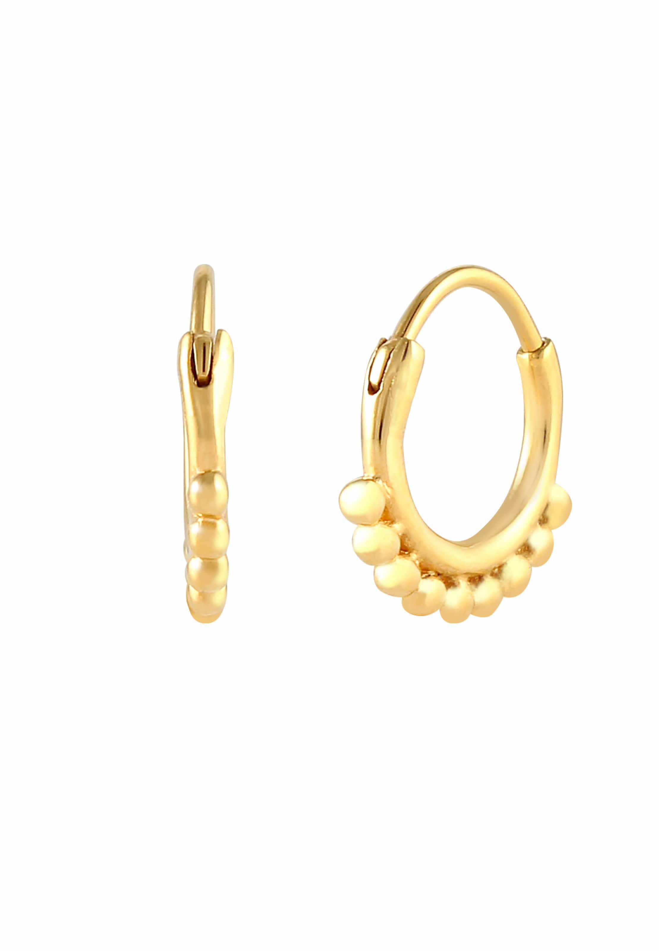 ELLI Ohrringe 'Creole, Kugeln' in Gold