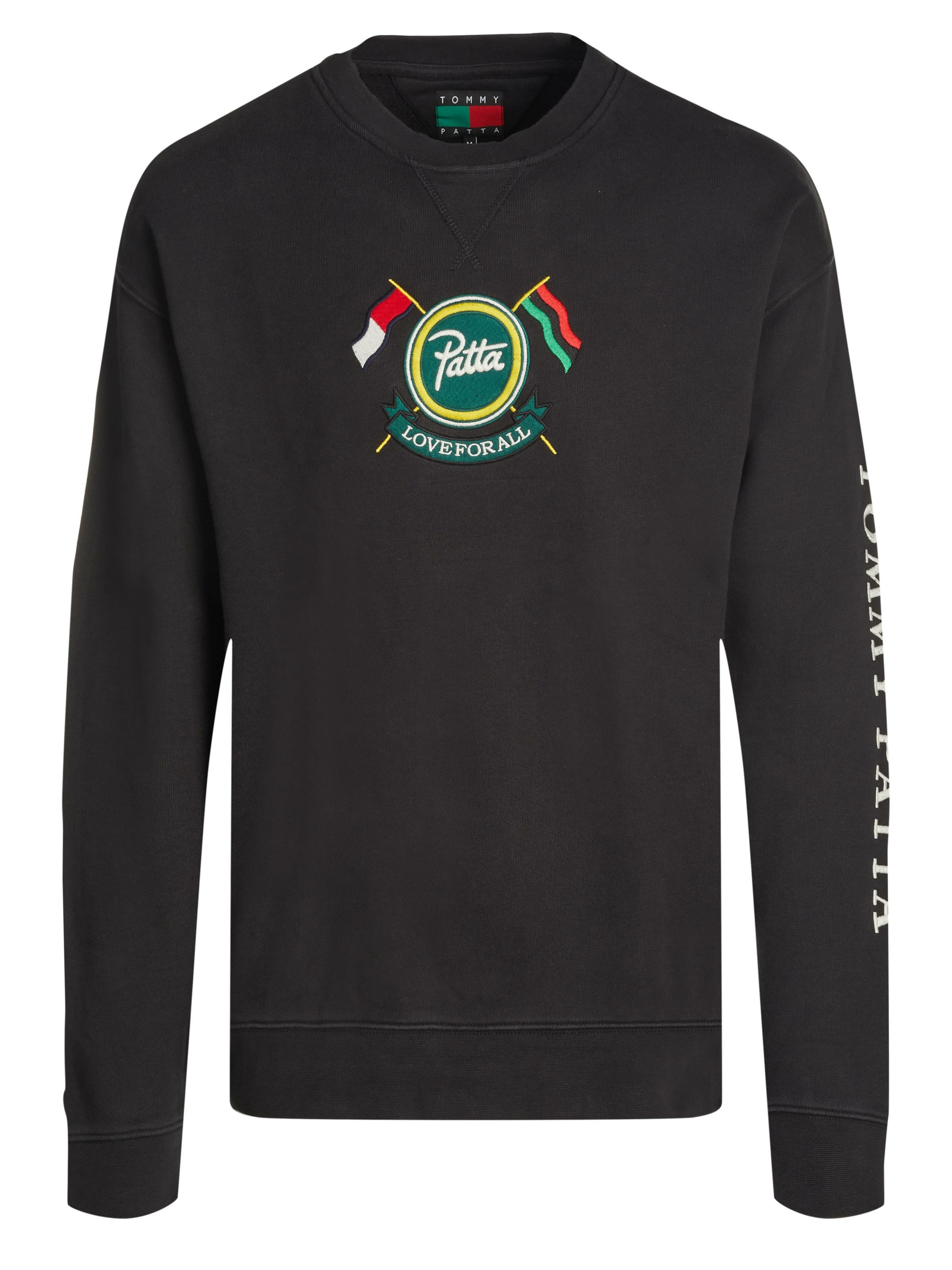 TOMMY HILFIGER Sweatshirt in Zwart: voorkant