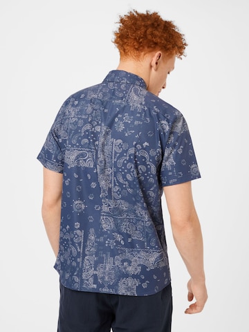 Abercrombie & Fitch - Regular Fit Camisa 'SUMMER' em azul