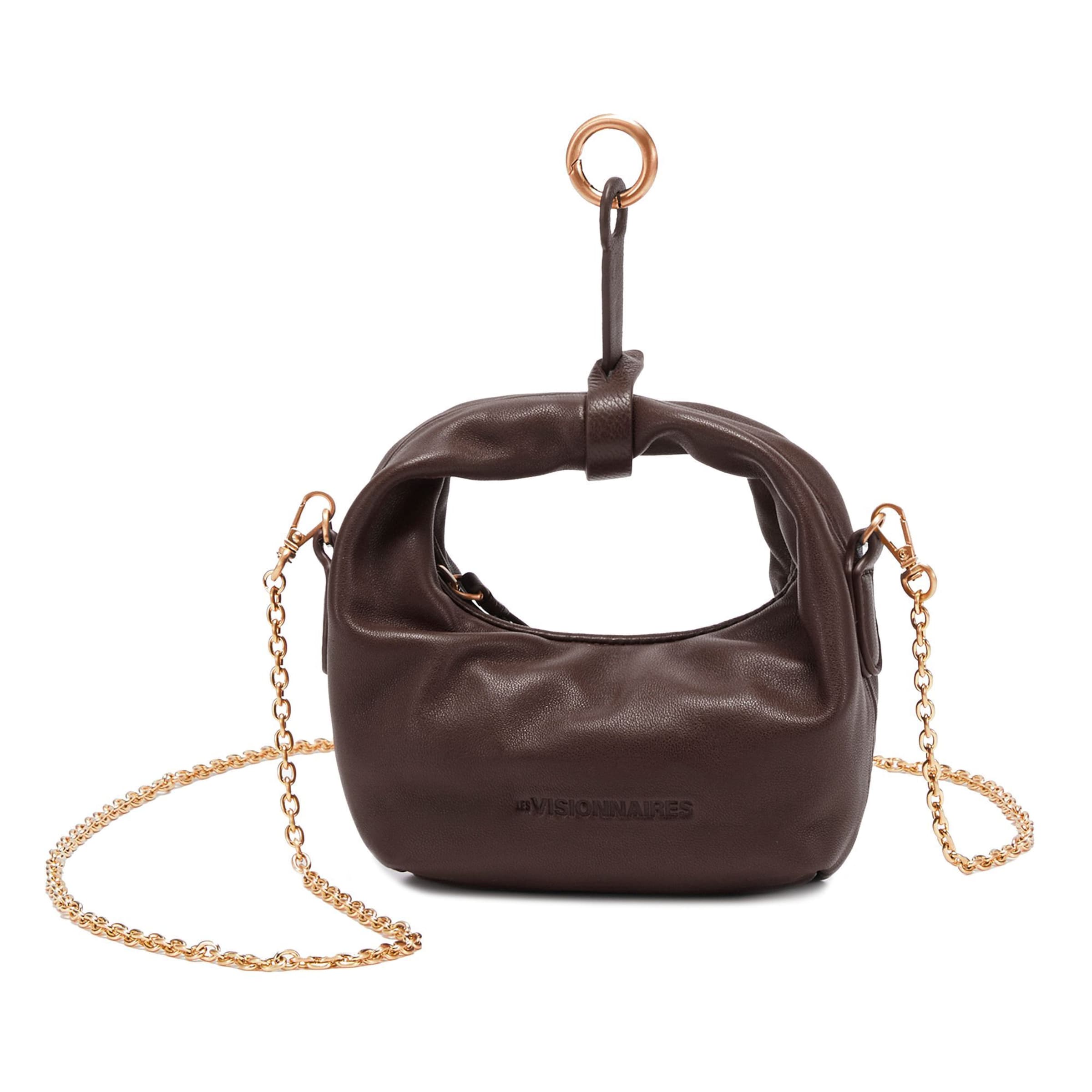 Les Visionnaires Handbag 'Greta Nano' in Brown: front