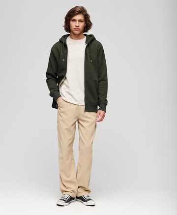 Superdry Zip-Up Hoodie 'Essential' in Green