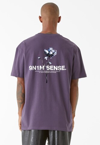 T-Shirt 'Flower' 9N1M SENSE en violet : devant