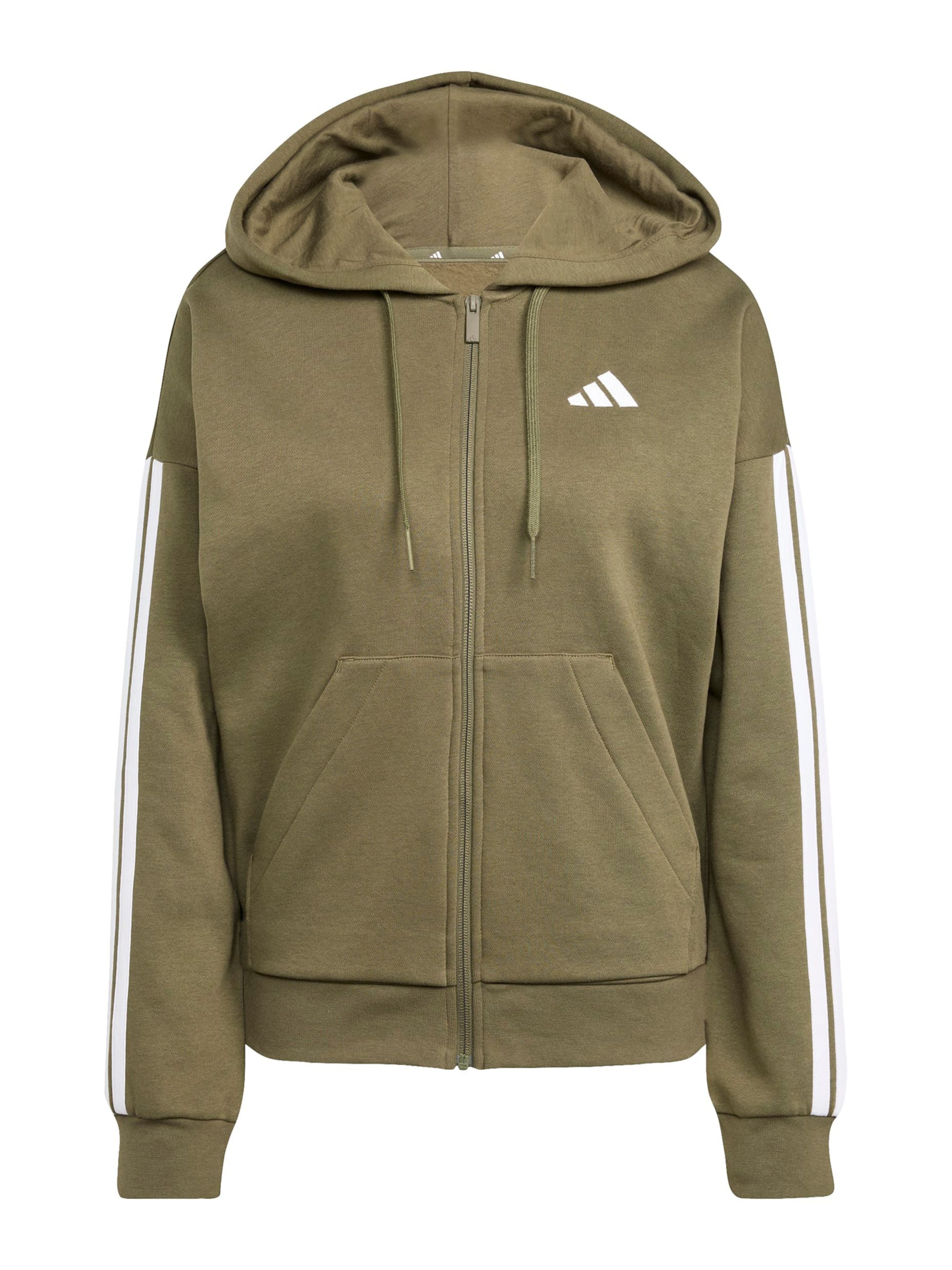 ADIDAS SPORTSWEAR - Casaco de treino em moletão 'Essentials' em verde: frente