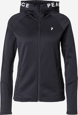 Veste en polaire fonctionnelle 'Rider' PEAK PERFORMANCE en noir : devant