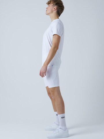 Skinny Leggings 'Short Tights mit Taschen' SPORTKIND en blanc