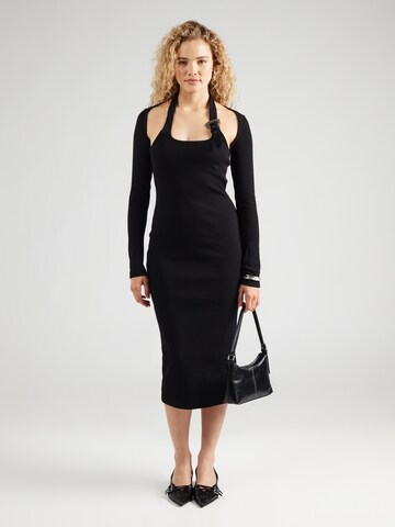 Versace Jeans Couture Jurk in Zwart: voorkant
