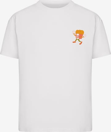 Maglietta 'Ladies Pasta La Vista' di Merchcode in bianco: frontale