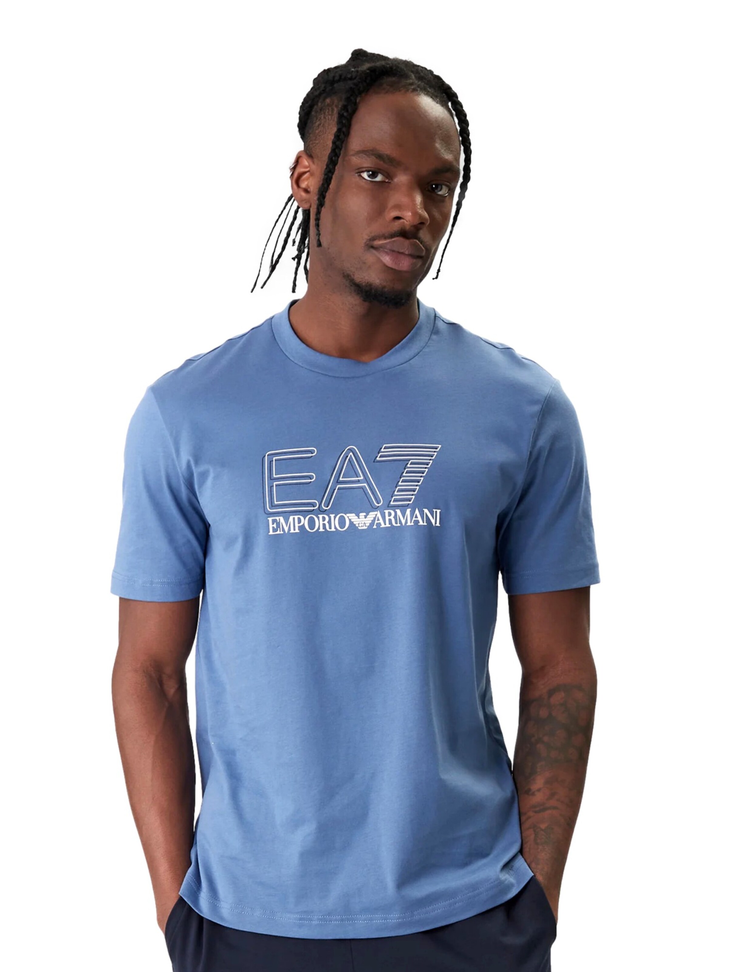 EA7 Emporio Armani Shirt in Blue: front