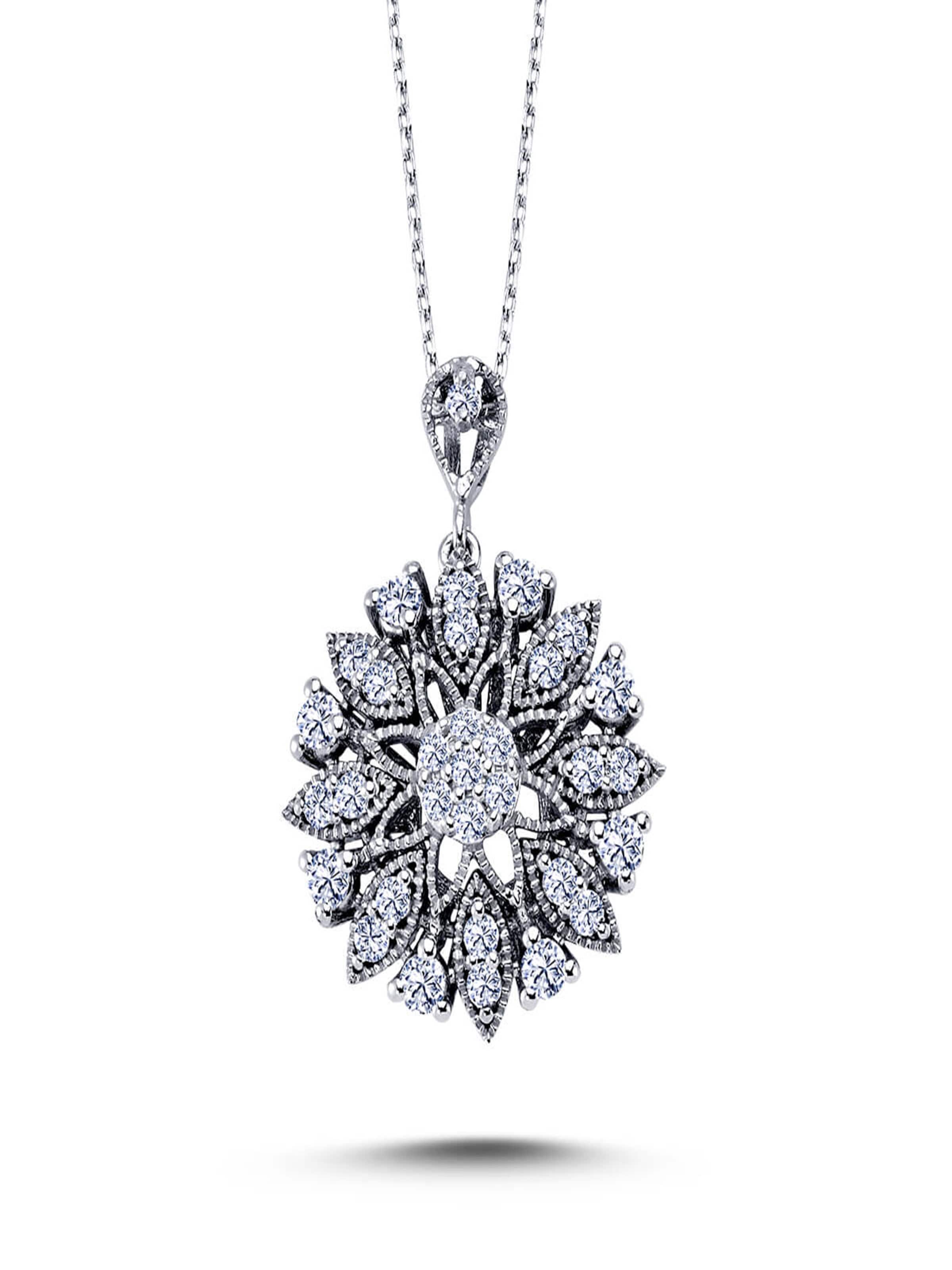 EinStein Diamant Kette‌‌‌‌‌ in Silber: Vorderseite