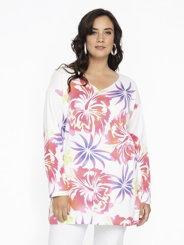 YOEK Sweatshirt in Wit: voorkant
