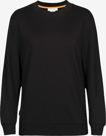 ICEBREAKER Athletic Sweatshirt in Black: front