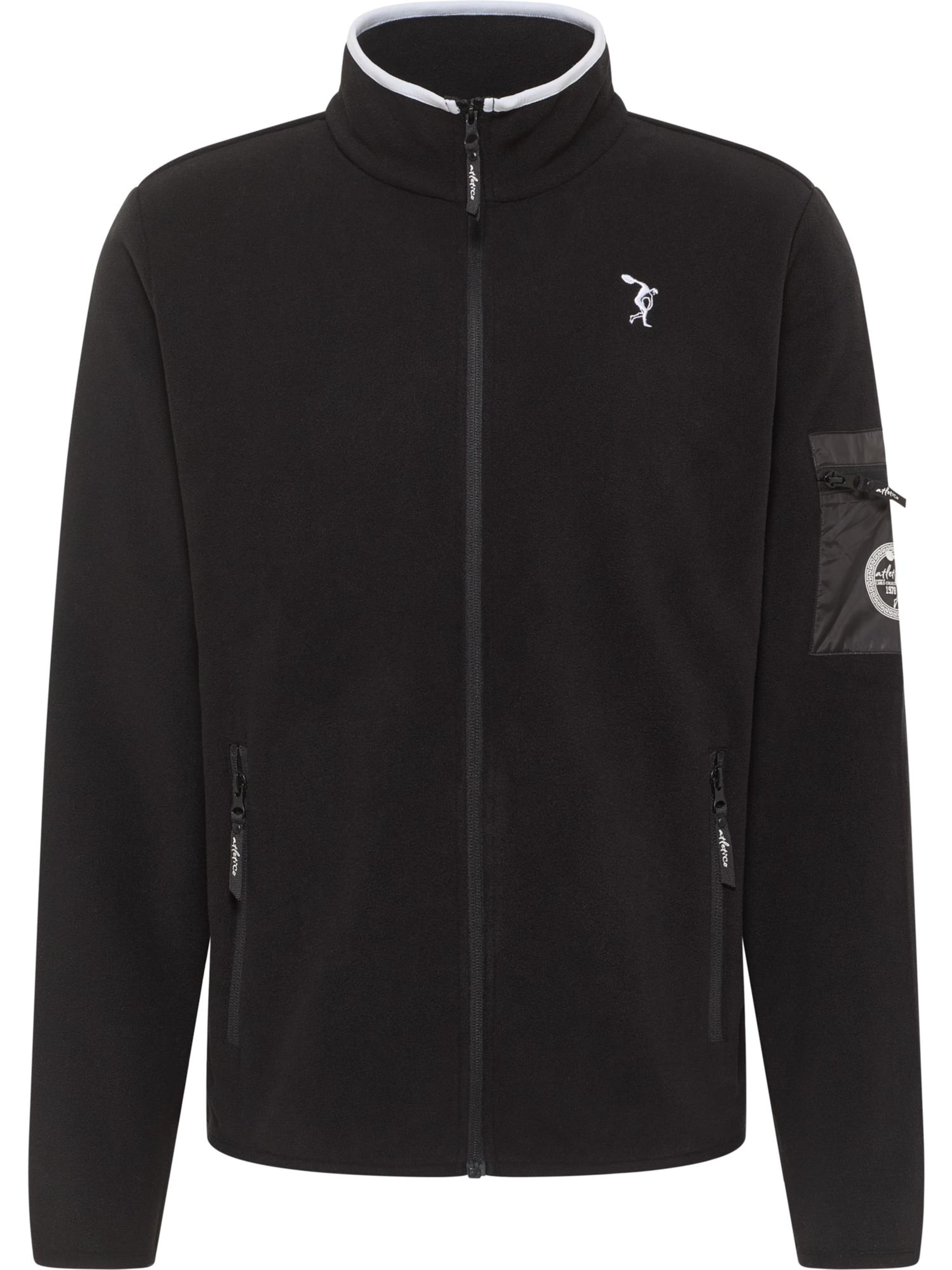 Carlo Colucci Sweat jacket 'Drescher' in Black: front