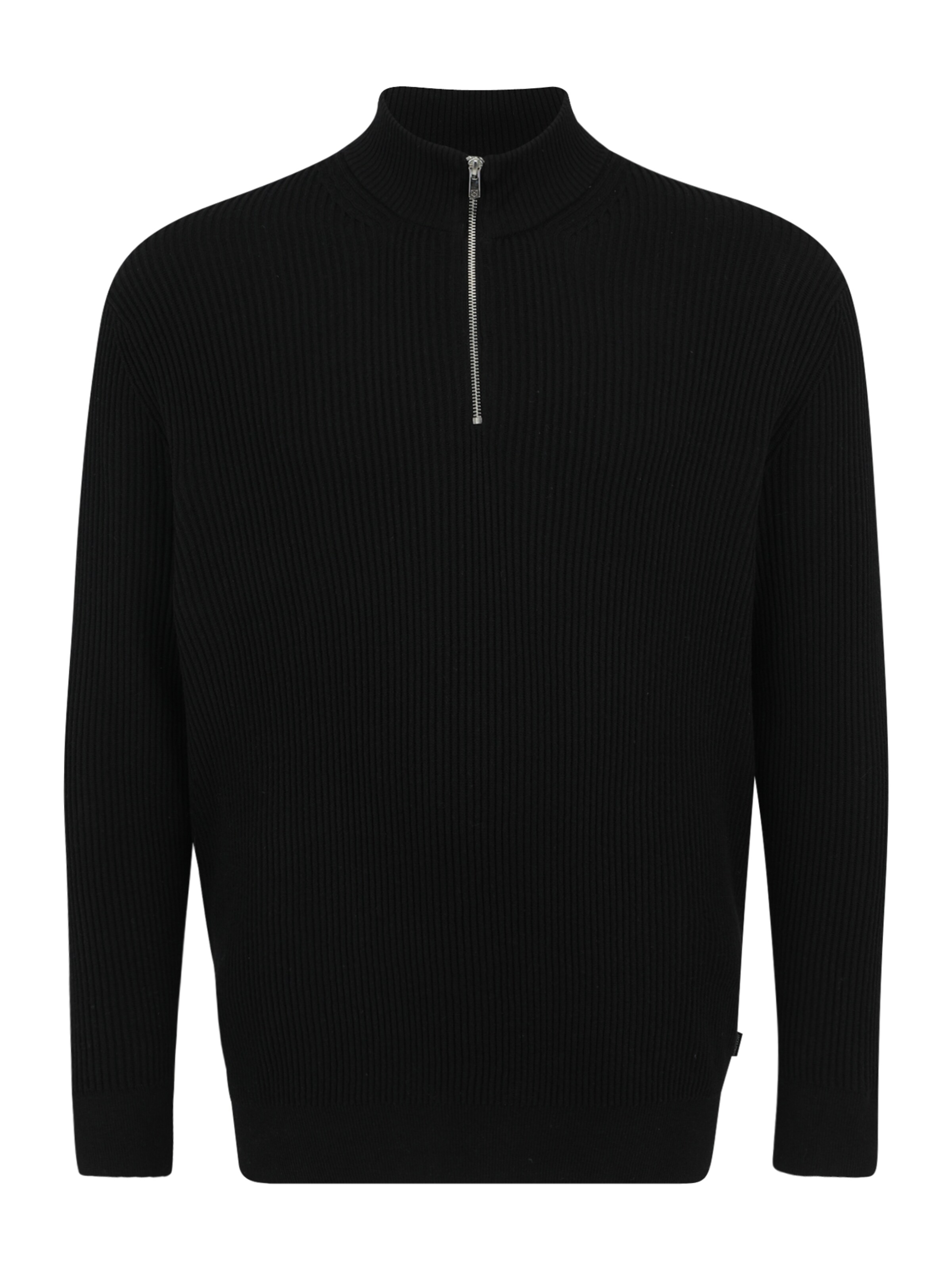 Jack & Jones Plus Pullover 'JPRBLaliam' in Schwarz: Vorderseite