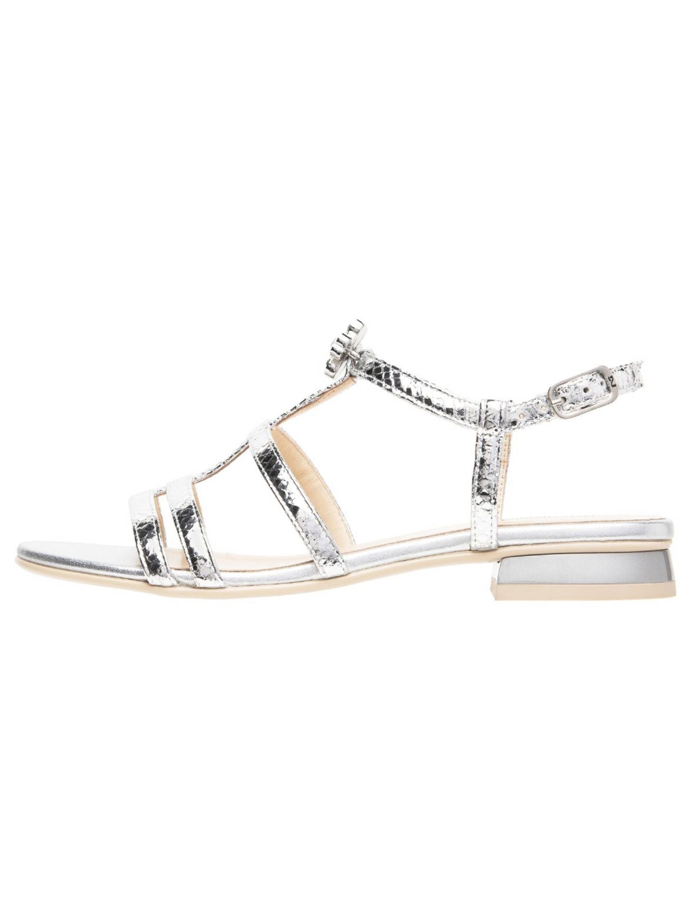 Nero Giardini Strap Sandals in Silver