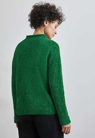 STREET ONE Pullover 'Chenille' in Grün