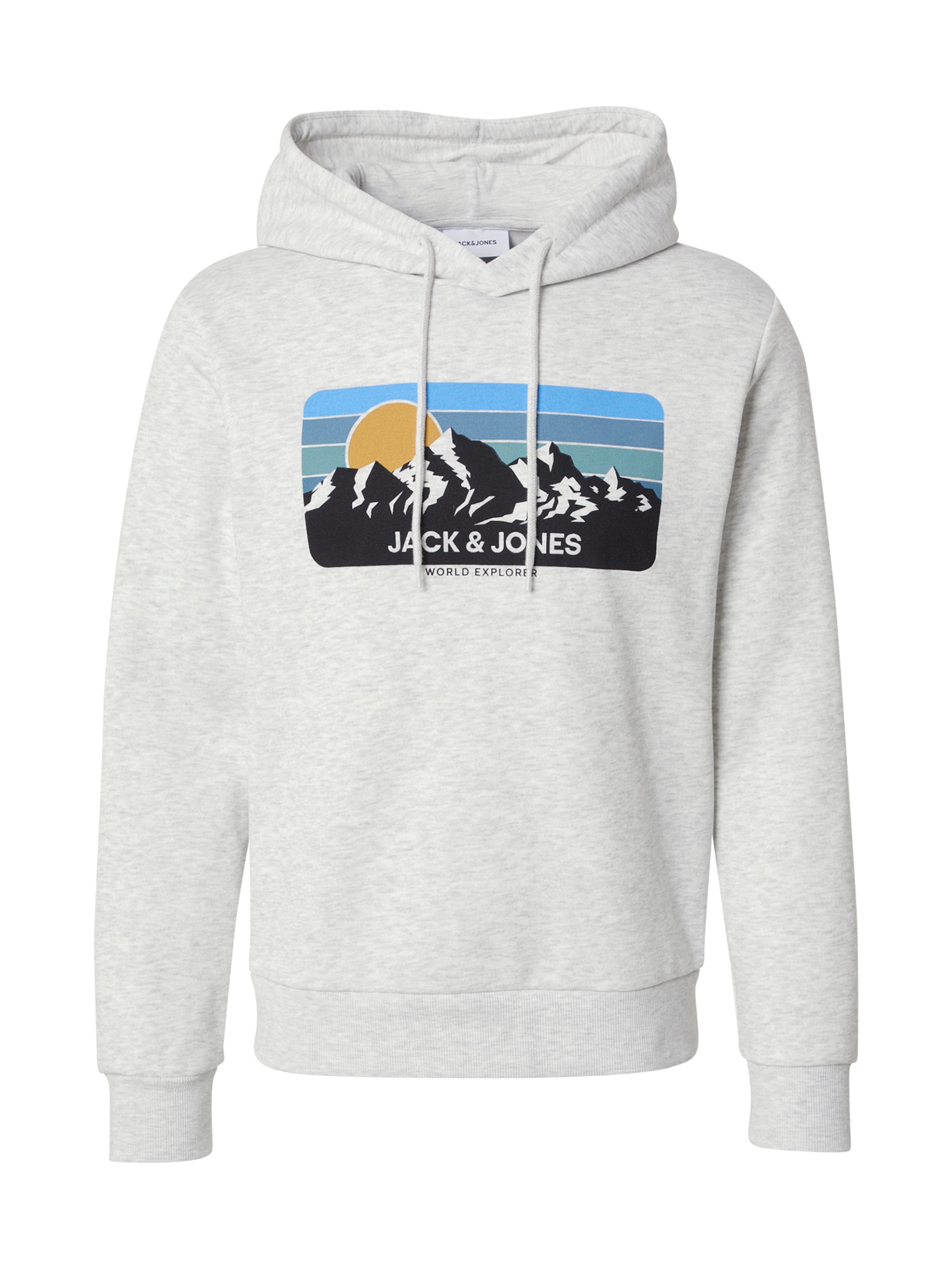 homok / füstkék / fekete / fehér melír JACK & JONES Tréning póló 'JWHPEAK', Termék nézet