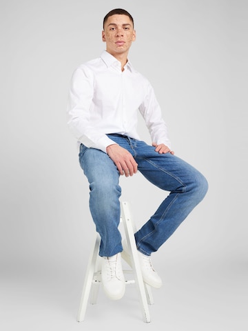 BOSS Black Slim fit Button Up Shirt 'HANK' in White