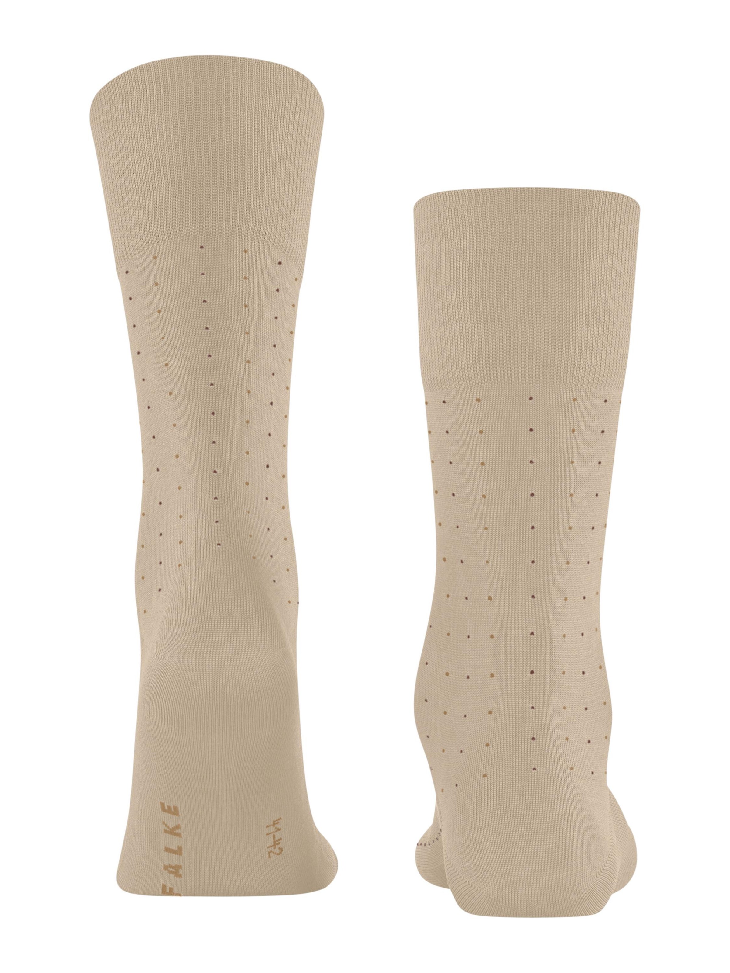 FALKE Socks 'Tiago Dotted Line' in Beige