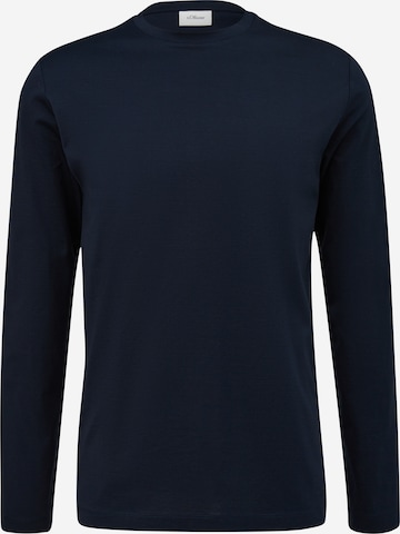 s.Oliver BLACK LABEL Shirt in Blauw: voorkant