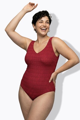 Ulla Popken Classic Swimsuit in Red