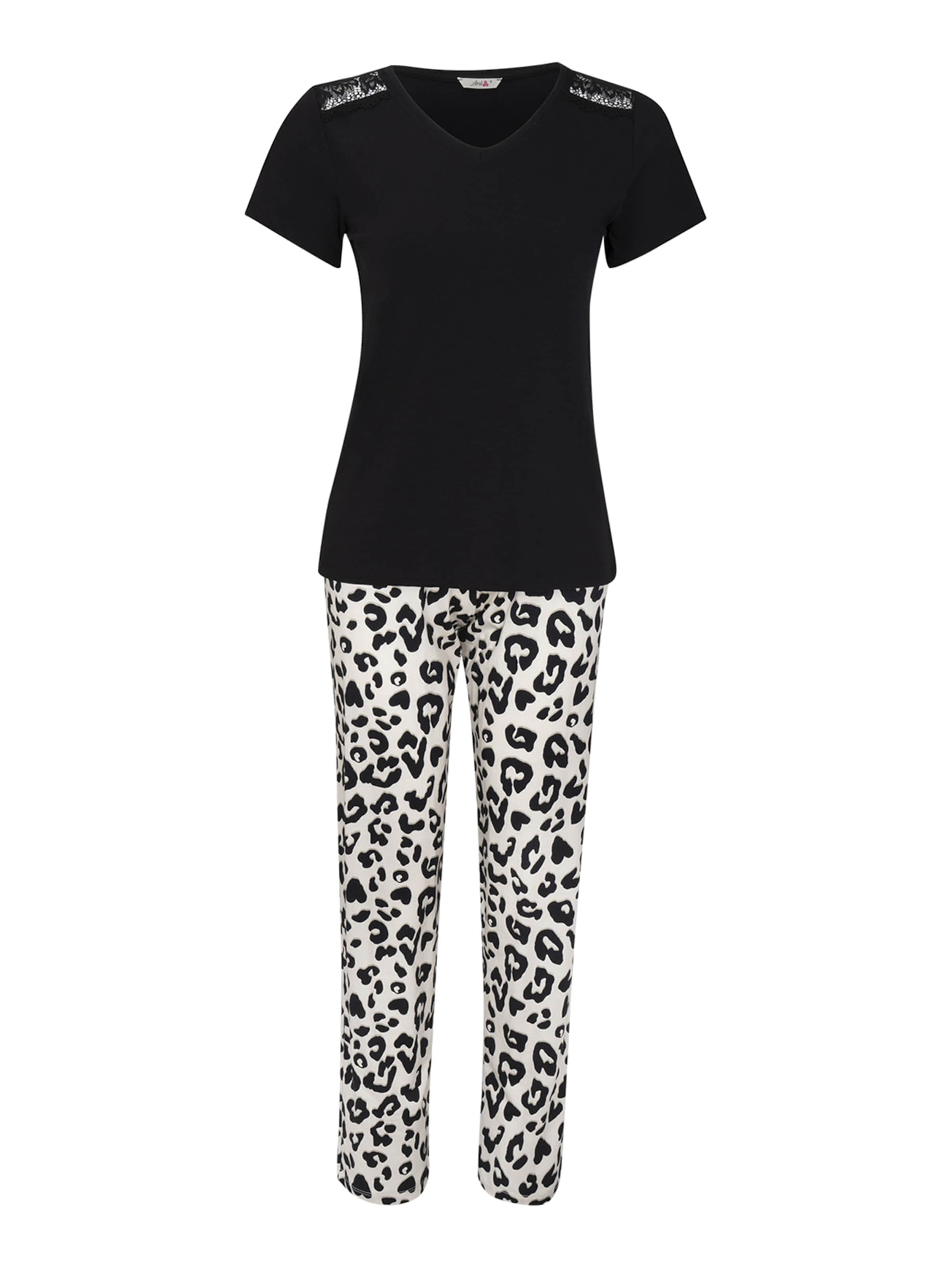 Goldenbay - Pijama 'Viola' em preto: frente