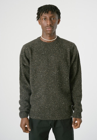 Cleptomanicx Sweater 'Spacer' in Brown: front