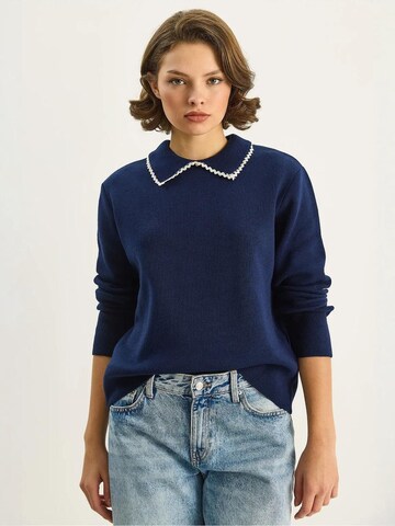 Bianco Lucci Sweater 'Pullover' in Blue