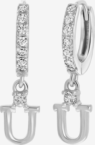 Lucardi Earrings in Silver: front