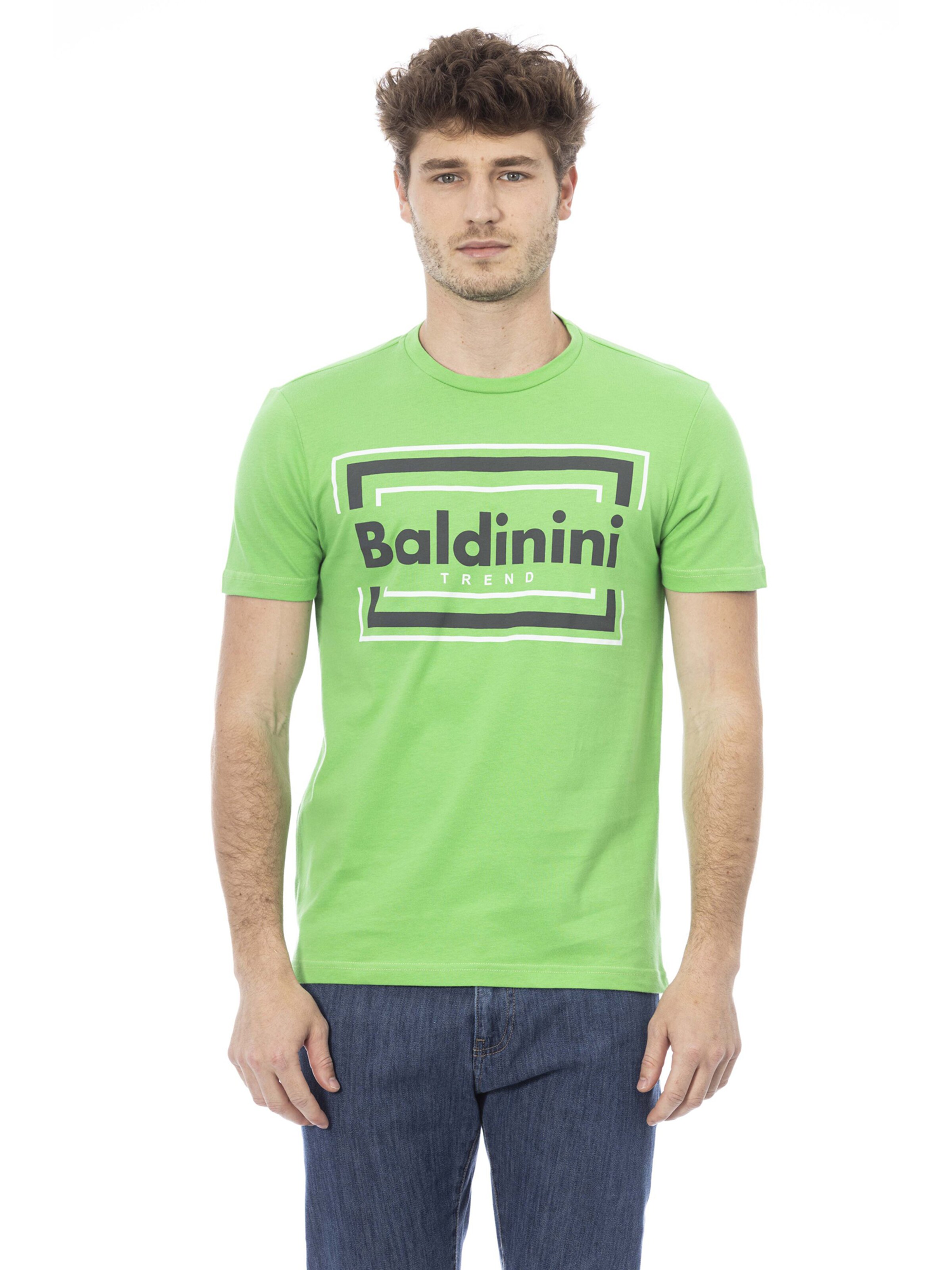 Top 'T-Shirt Uomo Baldinini Trend 100% Cotone Stampa' di Baldinini Trend in verde: frontale