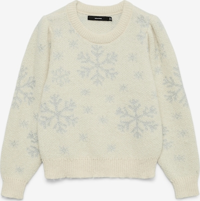 VERO MODA Pullover 'VMNEWSNOWYFROST' in sand / silber, Produktansicht