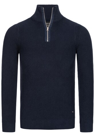 INDICODE JEANS Trui 'Mayer' in Blauw: voorkant