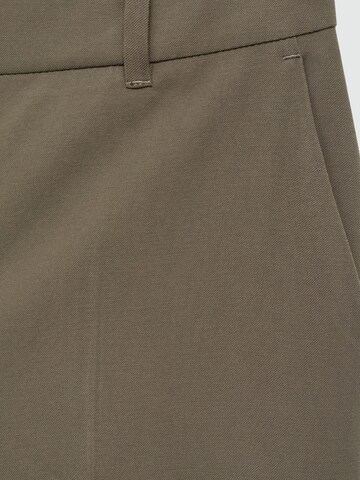 MANGO Bő szár Ráncos nadrág 'CARLOS' - zöld