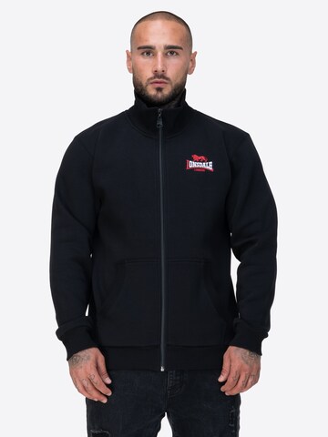 LONSDALE Суичъри с качулка 'Cropston' в черно: отпред