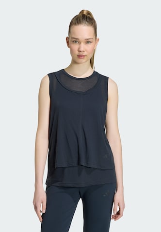 ADIDAS SPORTSWEAR - Top deportivo 'Soft Lux' en negro: frente