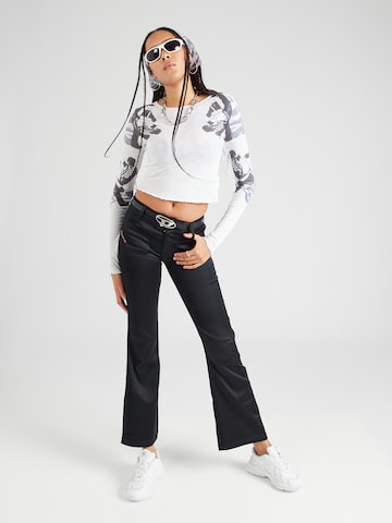 DIESEL Bootcut Broek in Zwart