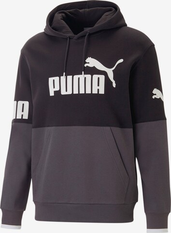 PUMA Sport sweatshirt 'POWER' i svart: framsida