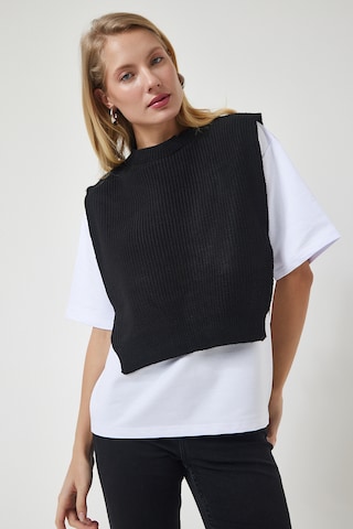 Happiness İstanbul Pulóver - fekete: elől