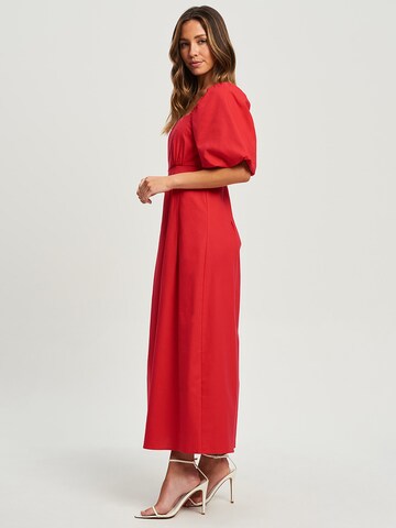 Tussah Dress 'AMINA' in Red